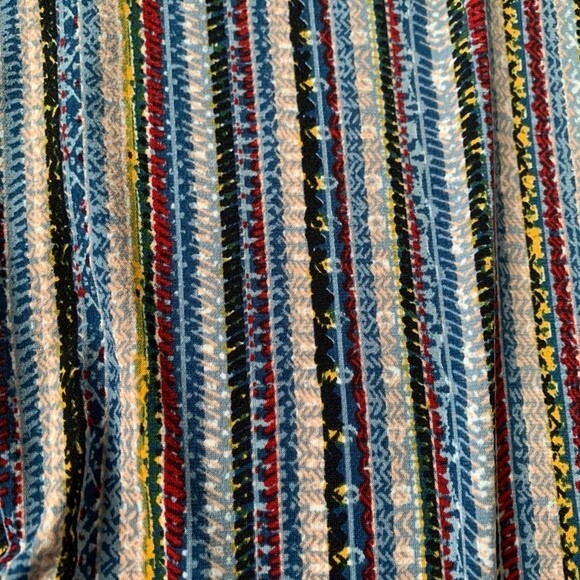 BCBGeneration Blue Multicolored Striped Short Sleeve A-Line Mini Dress Size L - Picture 8 of 12